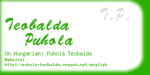 teobalda puhola business card
